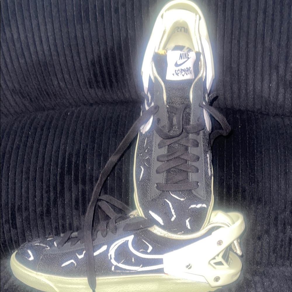 Brand New Never Worn Black and White Sneakers
